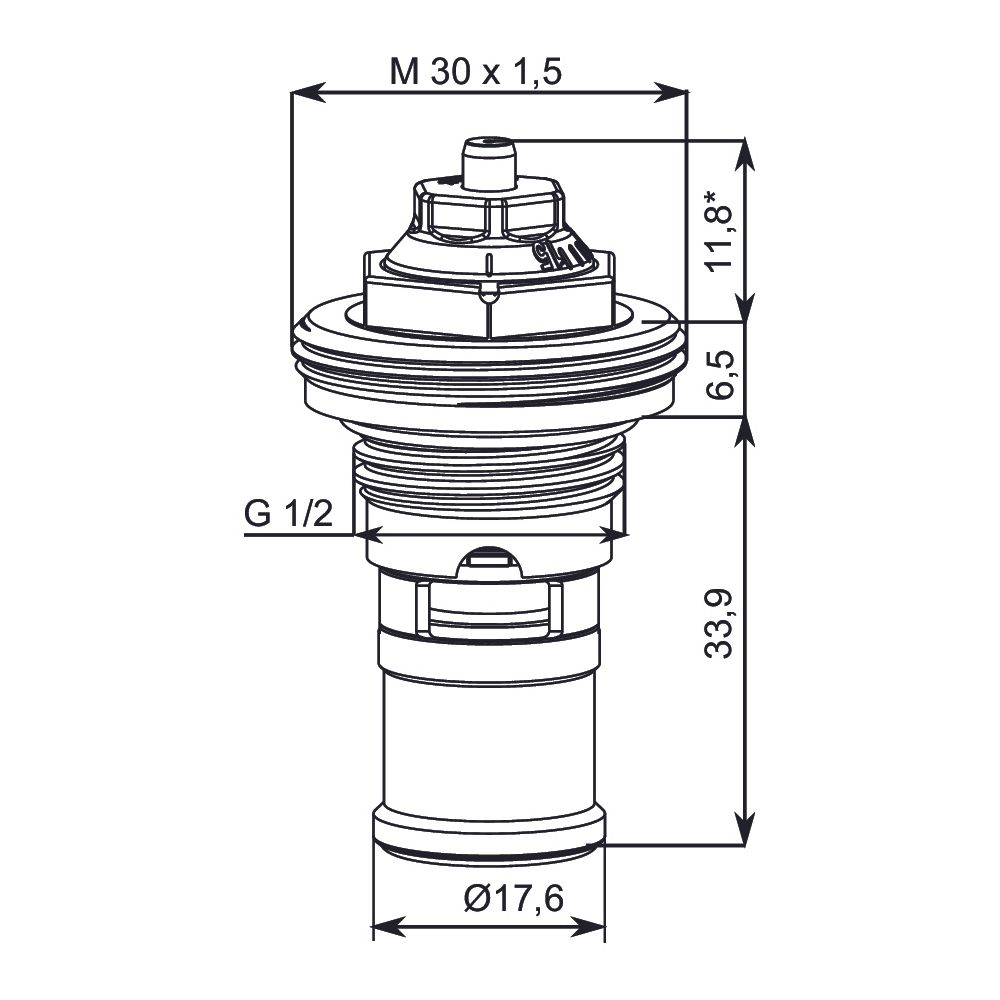 IMI Heimeier Thermostat-Oberteil Eclipse für Ventilheizkörper, für HM G 1/2" etc... IMI-4385-00.300 4024052090525 (Abb. 3)