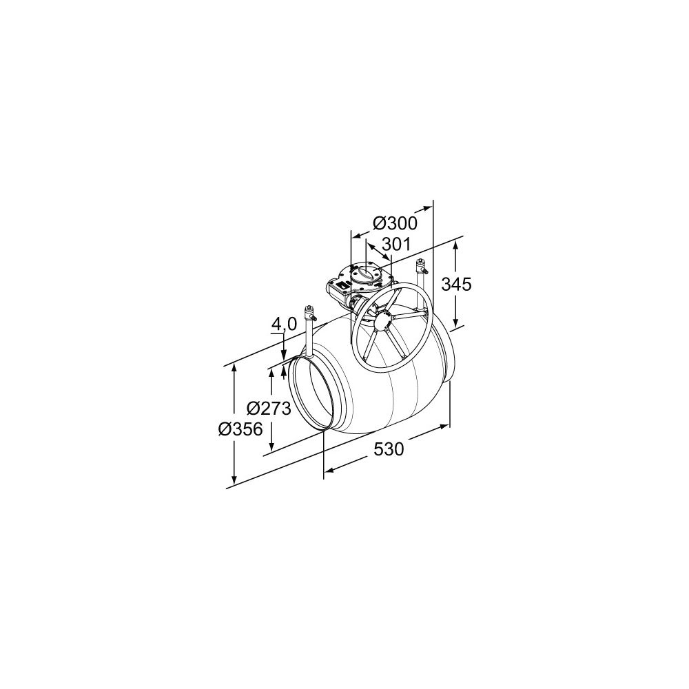 IMI TA Strangregulierventil TA-BVS 240, Nennweite DN 250 Nenndruck PN 25, Anschweißenden... IMI-652240094 6415840183938 (Abb. 6)