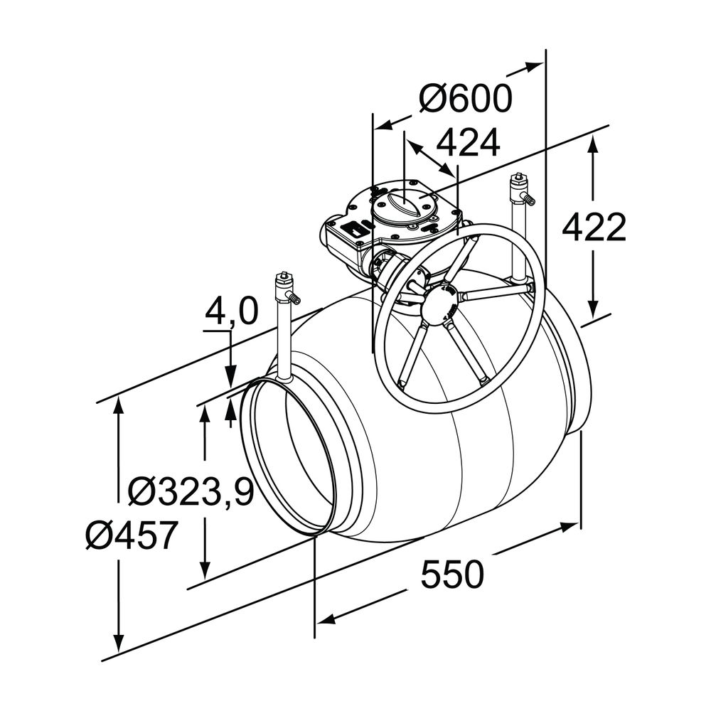 IMI TA Strangregulierventil TA-BVS 140, Nennweite DN 300 Nenndruck PN 25, Anschweißenden... IMI-652140095 6415840183471 (Abb. 8)