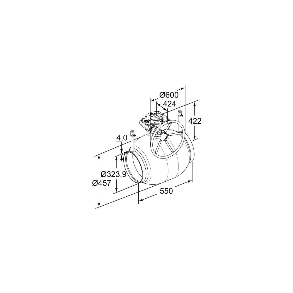 IMI TA Strangregulierventil TA-BVS 140, Nennweite DN 300 Nenndruck PN 25, Anschweißenden... IMI-652140095 6415840183471 (Abb. 6)
