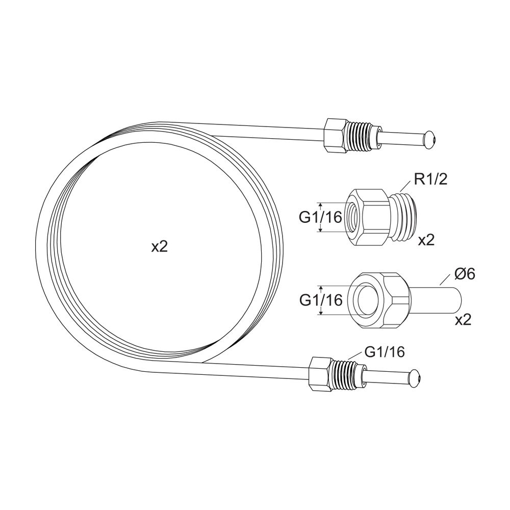 Heimeier TA Anschluss-Set für Differenzdruck-Fühler, kompatibel mit IMI Differenzdruck... IMI-32604010001 5902276817670 (Abb. 2)