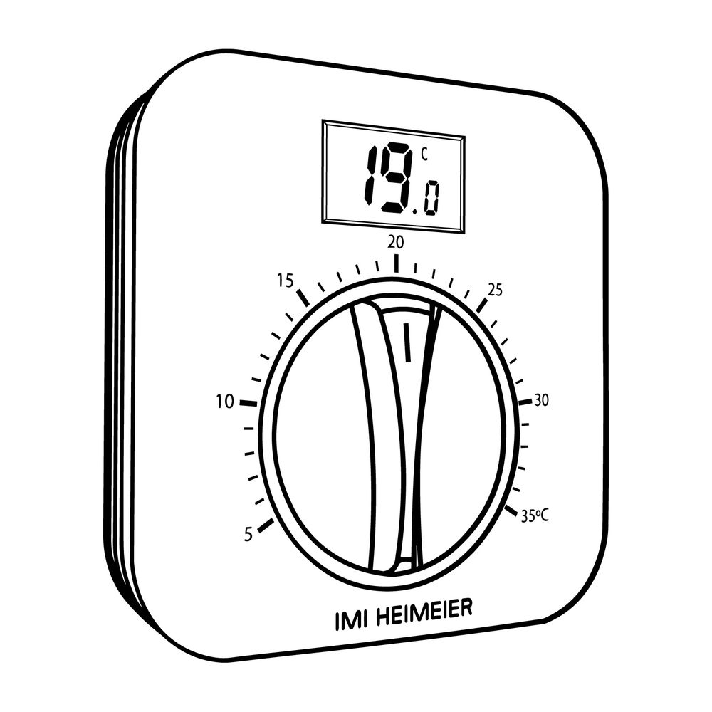 Heimeier DS1-L V2 Raumthermostat 230V Unterputzmontage mit LCD-Bildschirm... IMI-1511-09.500 4024052033348 (Abb. 3)