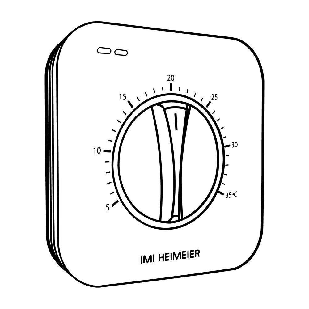 Heimeier DS1 V2 Raumthermostat 230V Aufputzmontage... IMI-1510-09.500 4024052015061 (Abb. 3)