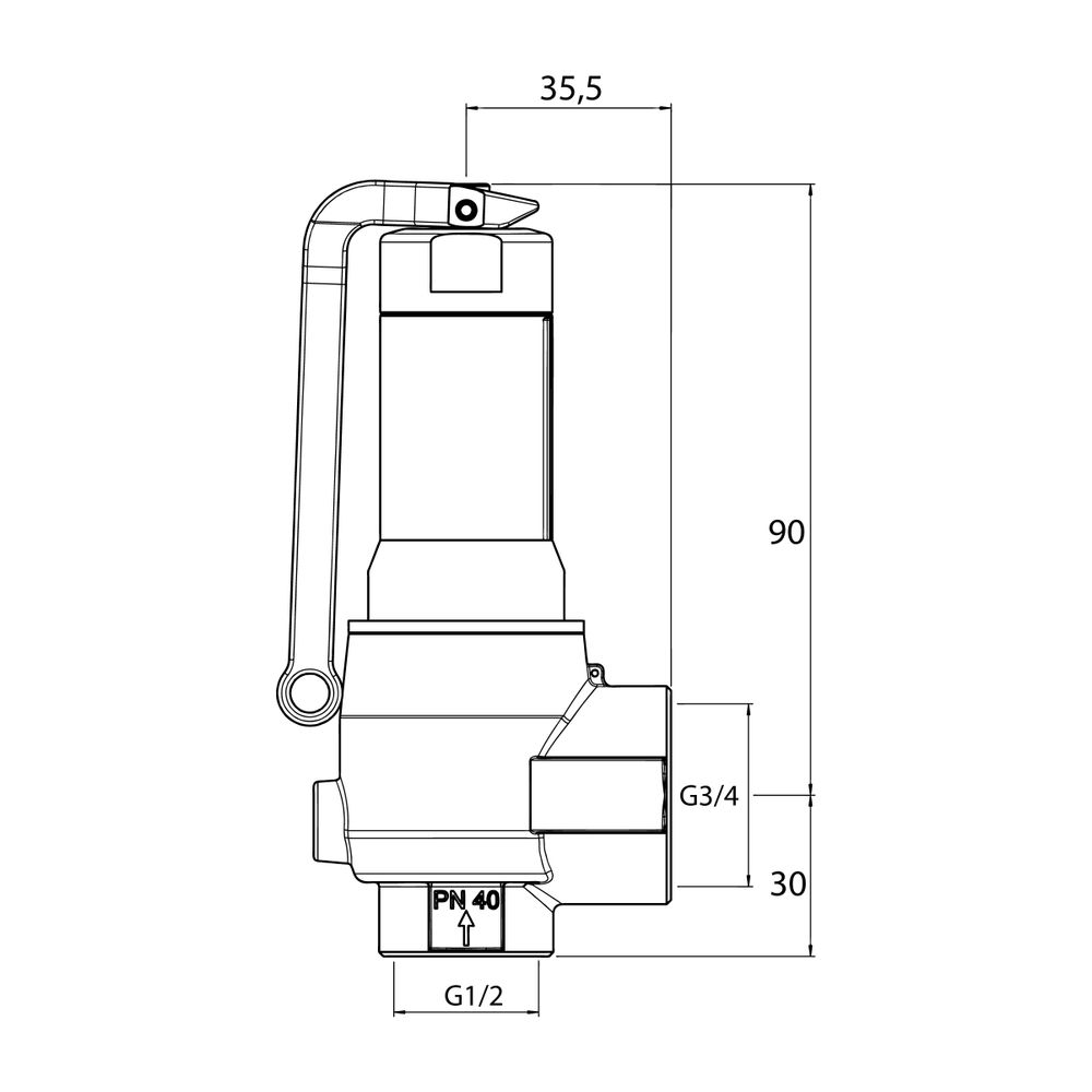 Heimeier Pneumatex Sicherheitsventil DSV 15mm Ansprechdruck 2.0bar DGF, G 1/2" Innenge... IMI-30105120420 5902276810305 (Abb. 2)