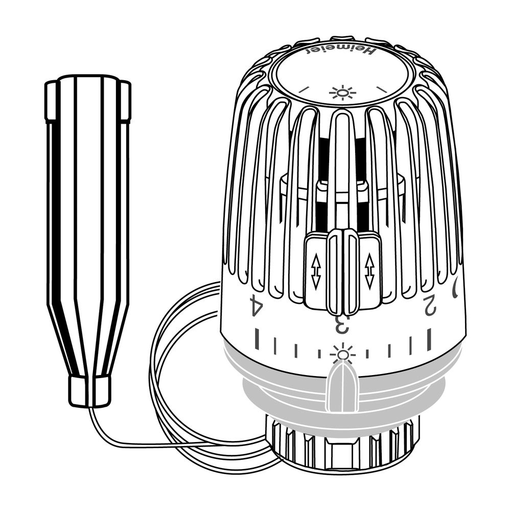IMI Heimeier Thermostat-Kopf K Fernfühler, weiß, 1,25m Kapillarrohr... IMI-6001-00.500 4024052259816 (Abb. 3)