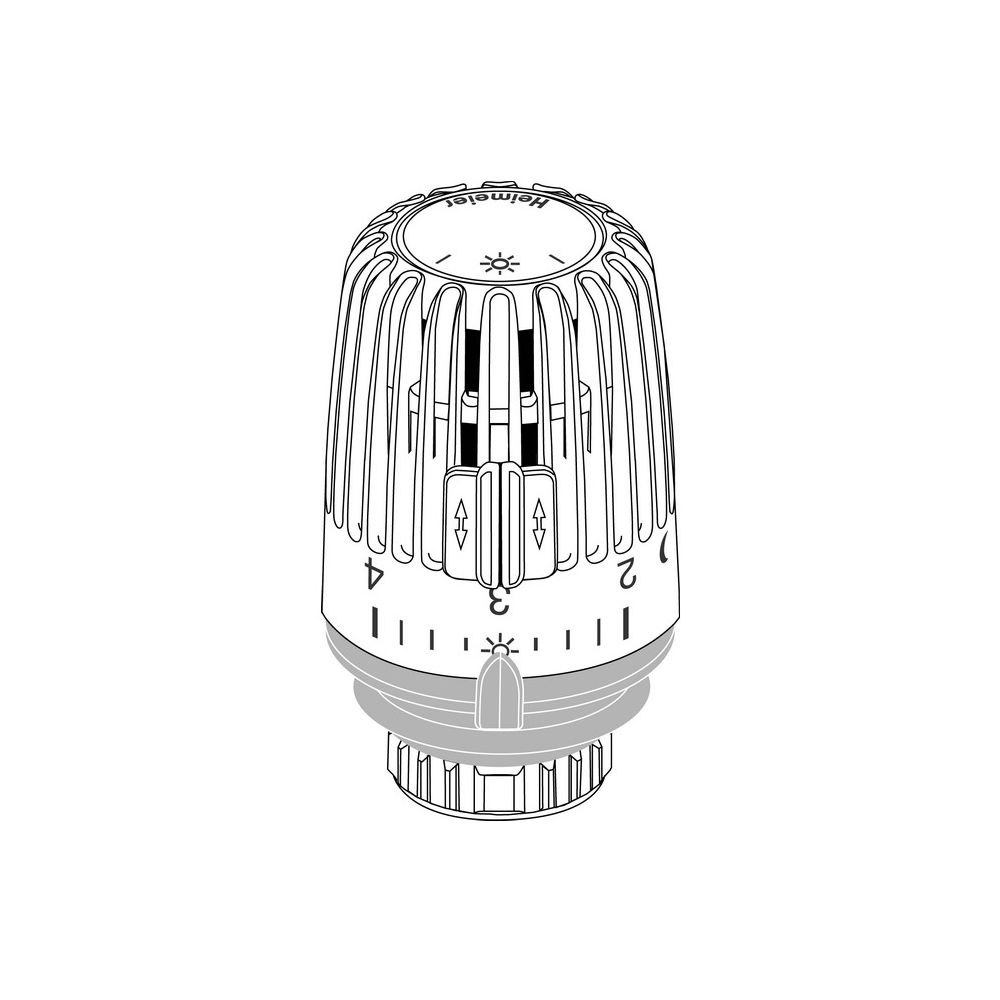 IMI Heimeier Thermostat-Kopf K, mit eingebautem Fühler, Schwarz... IMI-6000-00.507 4024052524020 (Abb. 5)