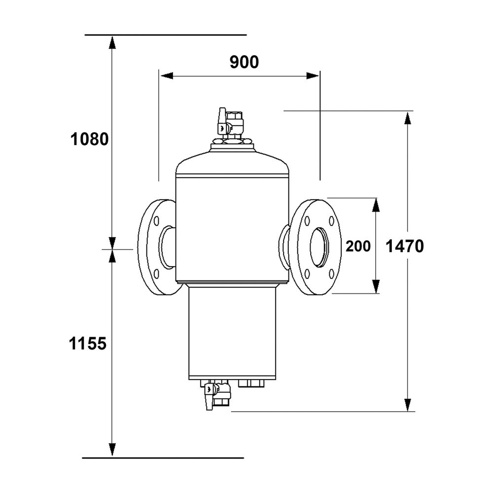 IMI Pneumatex Abscheider Zeparo G-Force ZG 200, DN 200, PN25, Flanschanschluss... IMI-30304131500 7640161632455 (Abb. 2)