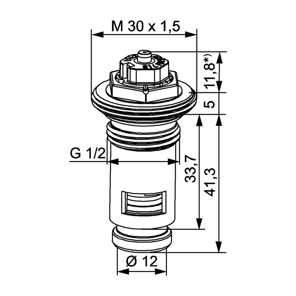 IMI Heimeier Thermostat-Oberteil für Ventilheizkörper mit genauer Voreinstellung(8), G... IMI-4360-00.300 4024052522996 (Abb. 2)