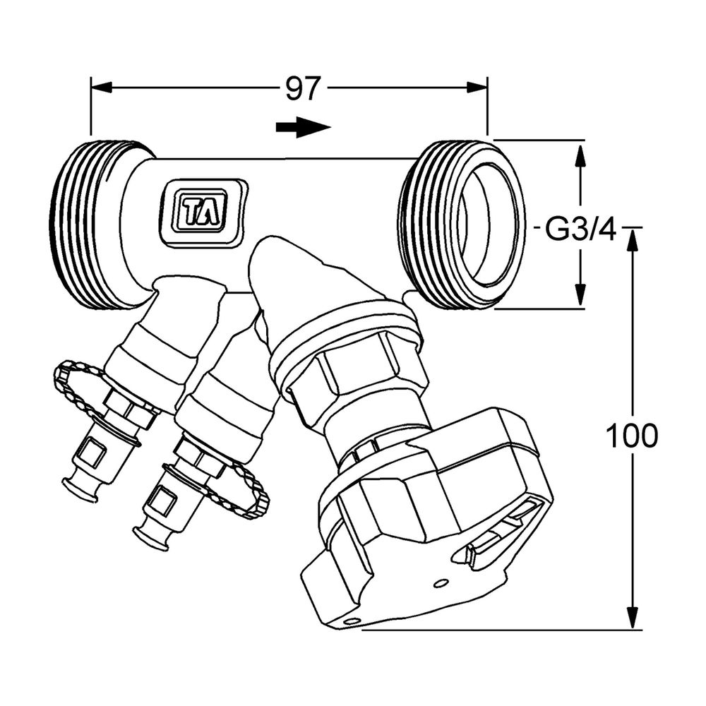 IMI TA Strangregulierventil STAD-C Außengewinde, DN 15... IMI-52156014 7318793780409 (Abb. 2)