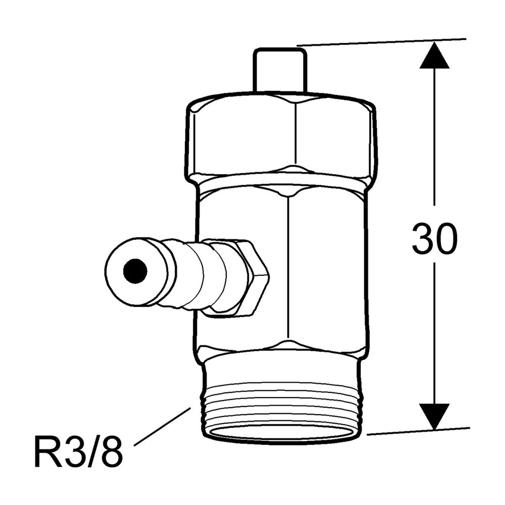 IMI TA Messnippel mit Ventil R 3/8x30mm, für CBI II... IMI-52179007 7318792812903 (Abb. 2)