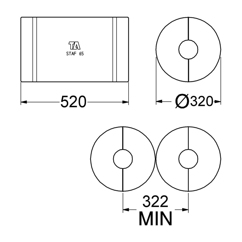 IMI TA Wärme- und Kältedämmung für STAF/STAF-SG/STAF-R, DN 100... IMI-52189890 7318792841002 (Abb. 2)