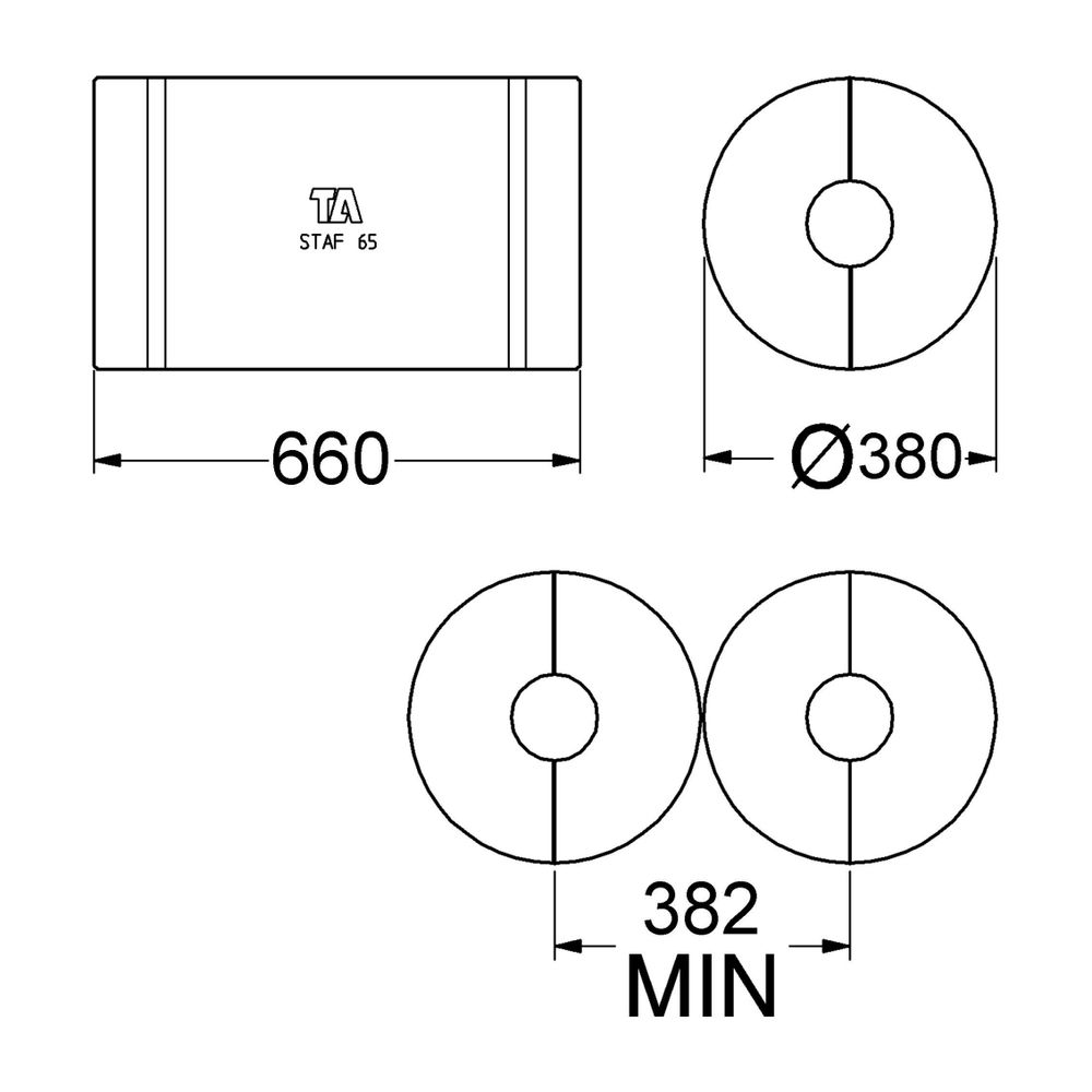 IMI TA Wärme- und Kältedämmung für STAF/STAF-SG/STAF-R, DN 150... IMI-52189892 7318792841200 (Abb. 2)