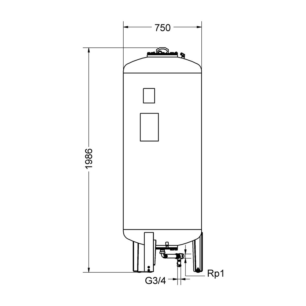 IMI Pneumatex Basisgefäß Compresso CG 700.6... IMI-7121008 7640148630917 (Abb. 2)