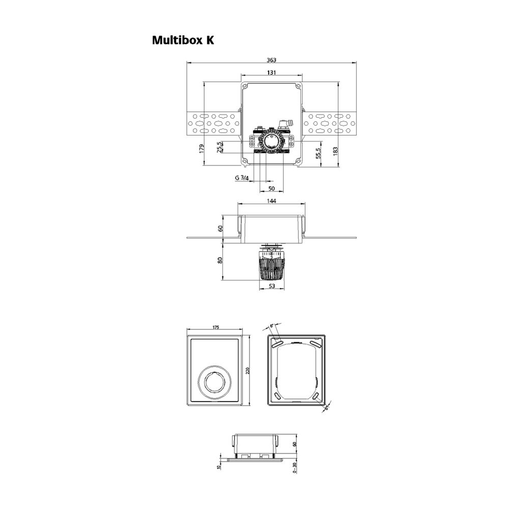 IMI Heimeier UP-Kasten Multibox K mit Thermostatventil, weiß... IMI-9302-00.800 4024052465019 (Abb. 2)