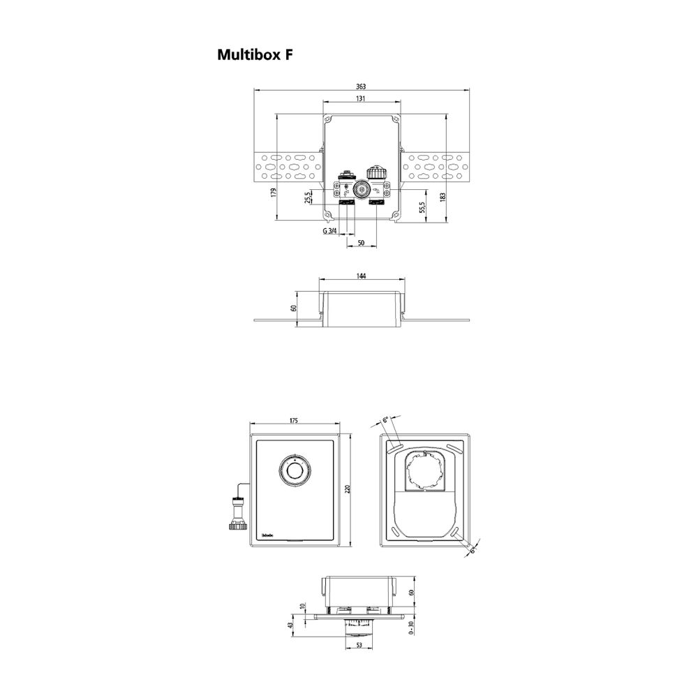 IMI Heimeier UP-Kasten Multibox F mit Thermostatventil, weiß... IMI-9306-00.800 4024052508815 (Abb. 2)