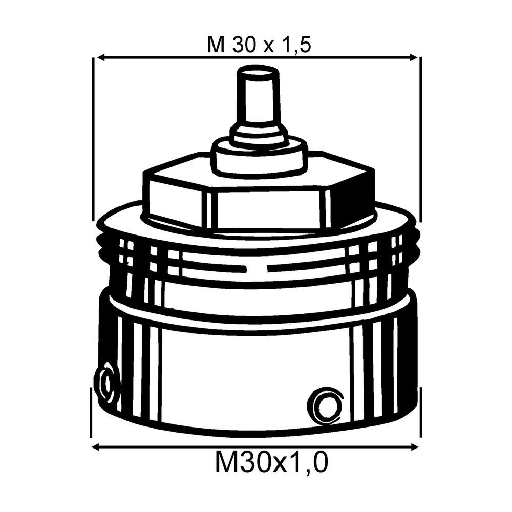 IMI Heimeier Adapter für Fremdfabrikate Heimeier Thermostat-Köpfe Oventrop-M30x1 Venti... IMI-9700-10.700 4024052428519 (Abb. 2)