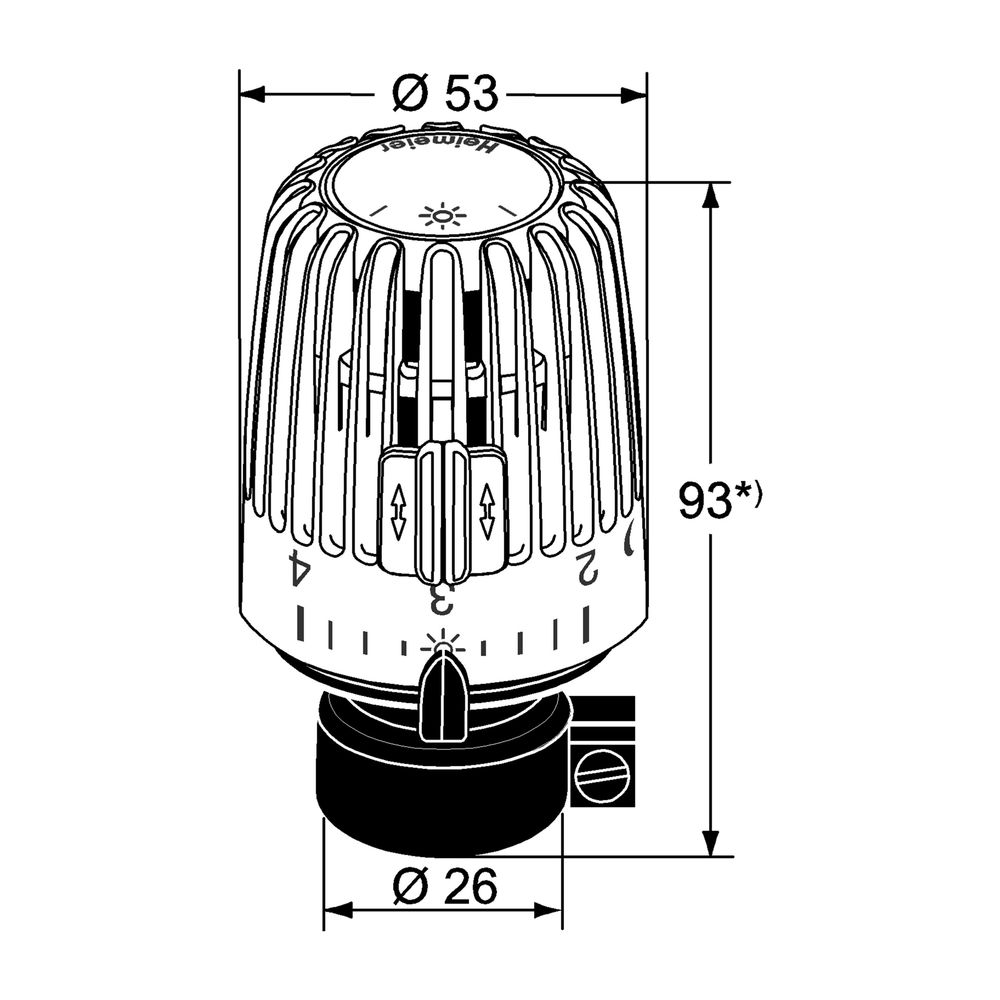 IMI Heimeier Thermostat-Kopf K mit Direktanschluß für Danfoss-RAVL... IMI-9700-24.500 4024052295814 (Abb. 2)