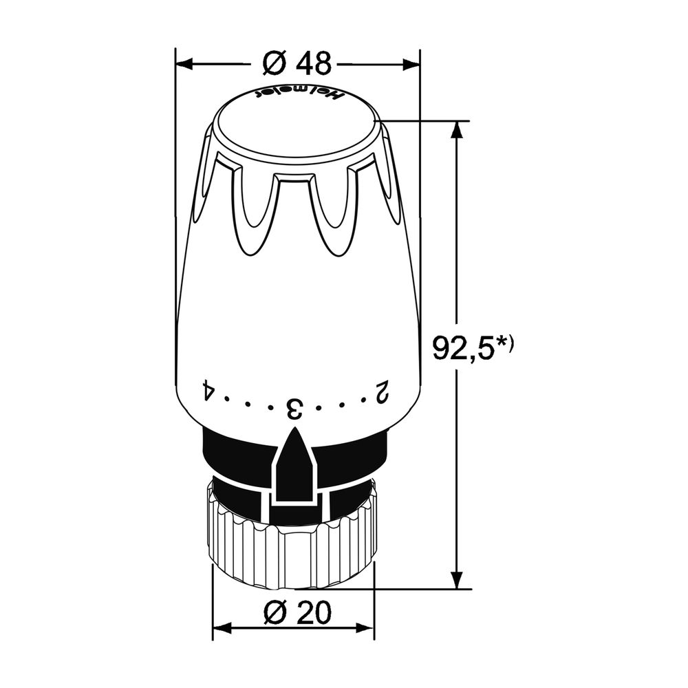 IMI Heimeier Thermostat-Kopf DX mit Klemmverbindung (Direktanschluß VHK)... IMI-9724-24.500 4024052562510 (Abb. 2)