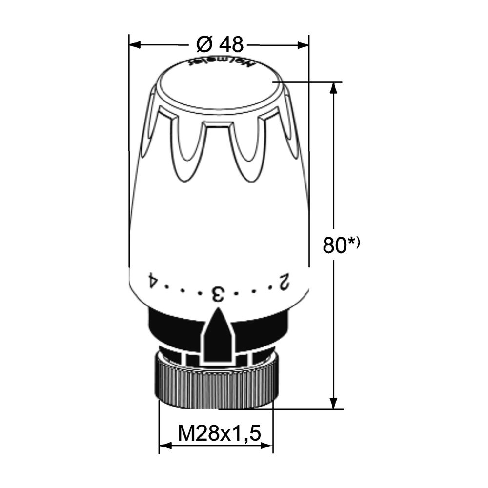 IMI Heimeier Thermostat-Kopf DX mit Direktanschluss für TA M 28x1,5... IMI-9724-28.500 4024052768912 (Abb. 2)