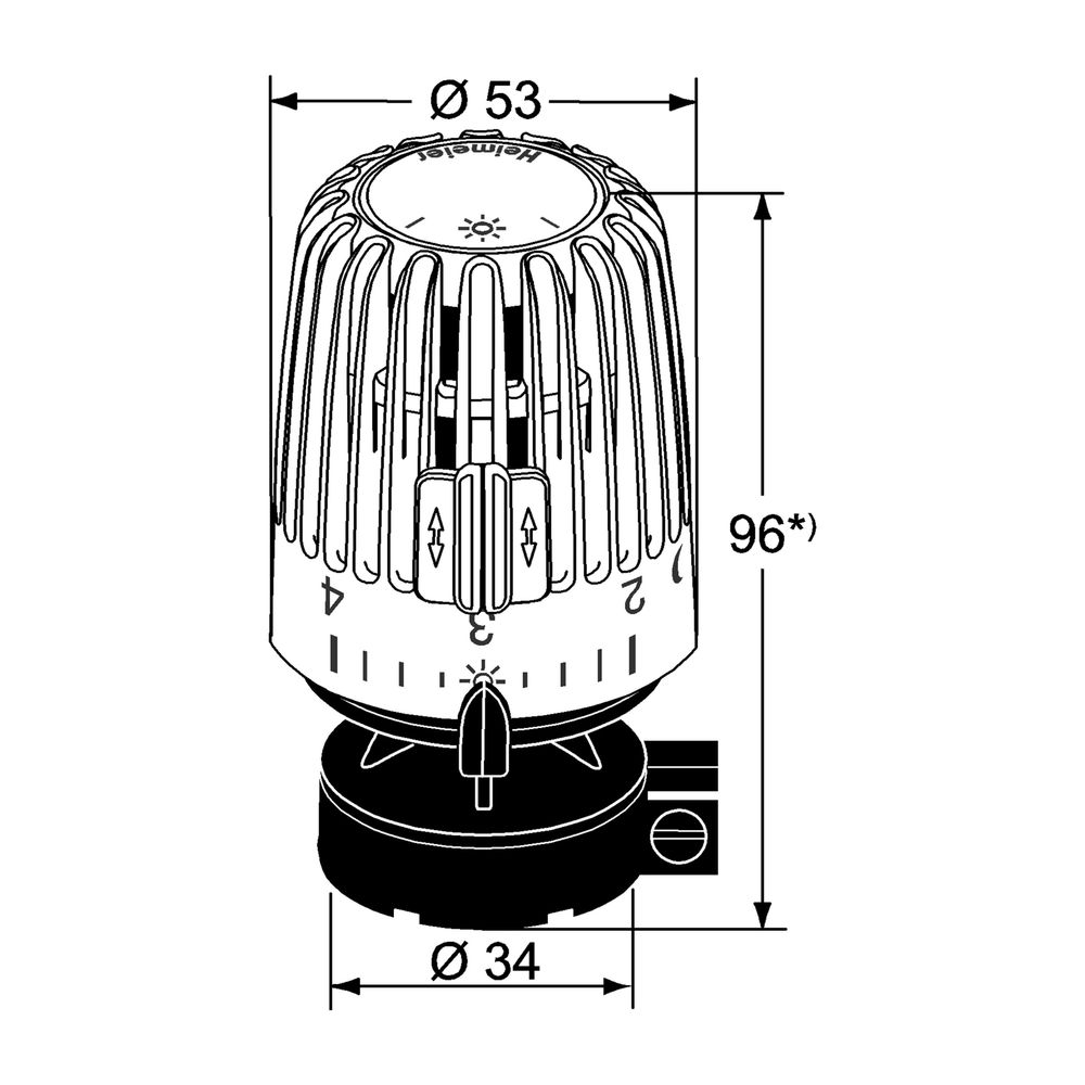 IMI Heimeier Thermostat-Kopf K mit Direktanschluß für Danfoss RAV-Ventile... IMI-9800-24.500 4024052300013 (Abb. 2)