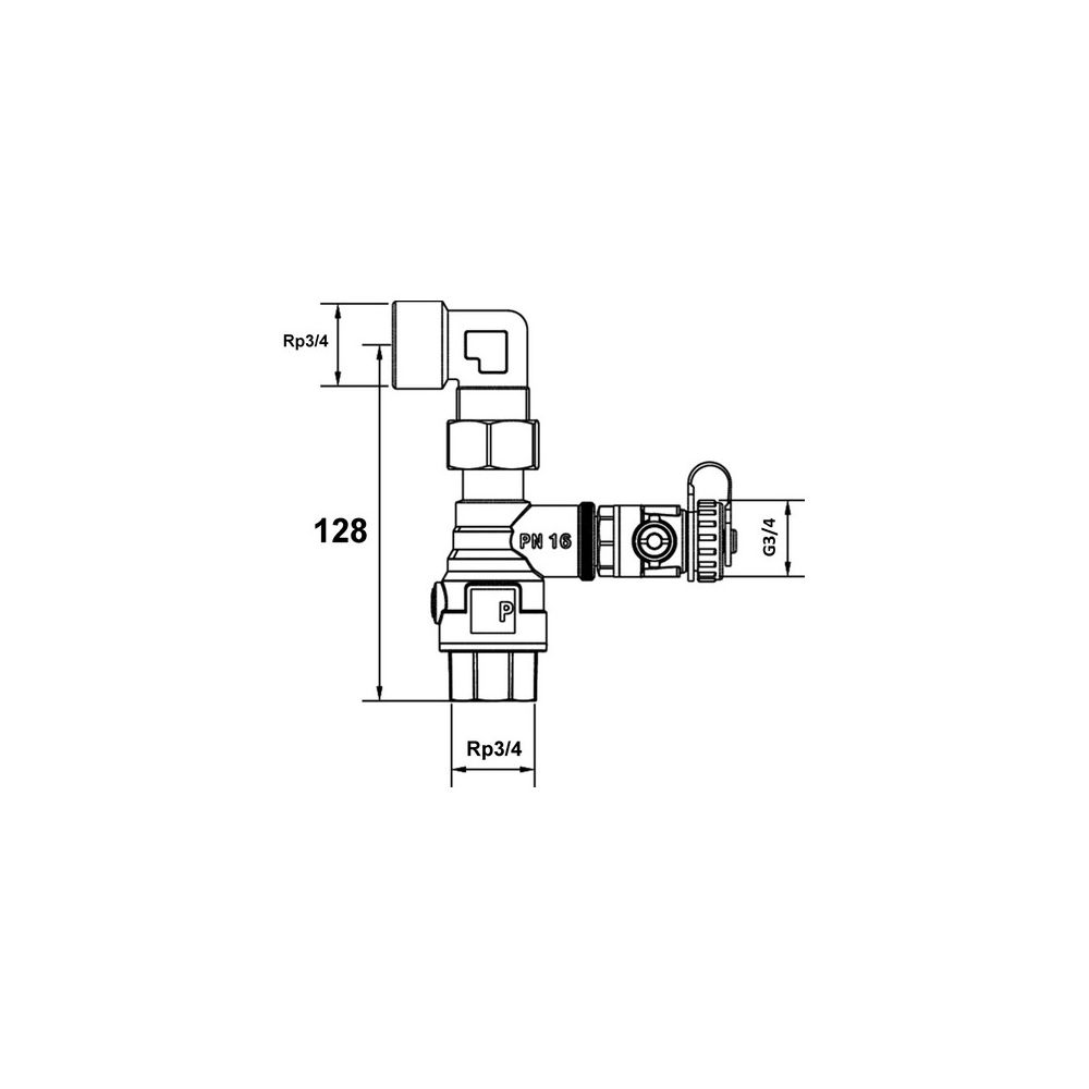 IMI Pneumatex Anschlussset DLV 25 A, Rp 1" DN 20, Länge 135mm, max. 10 bar, Messing... IMI-30101050601 7640161637214 (Abb. 2)