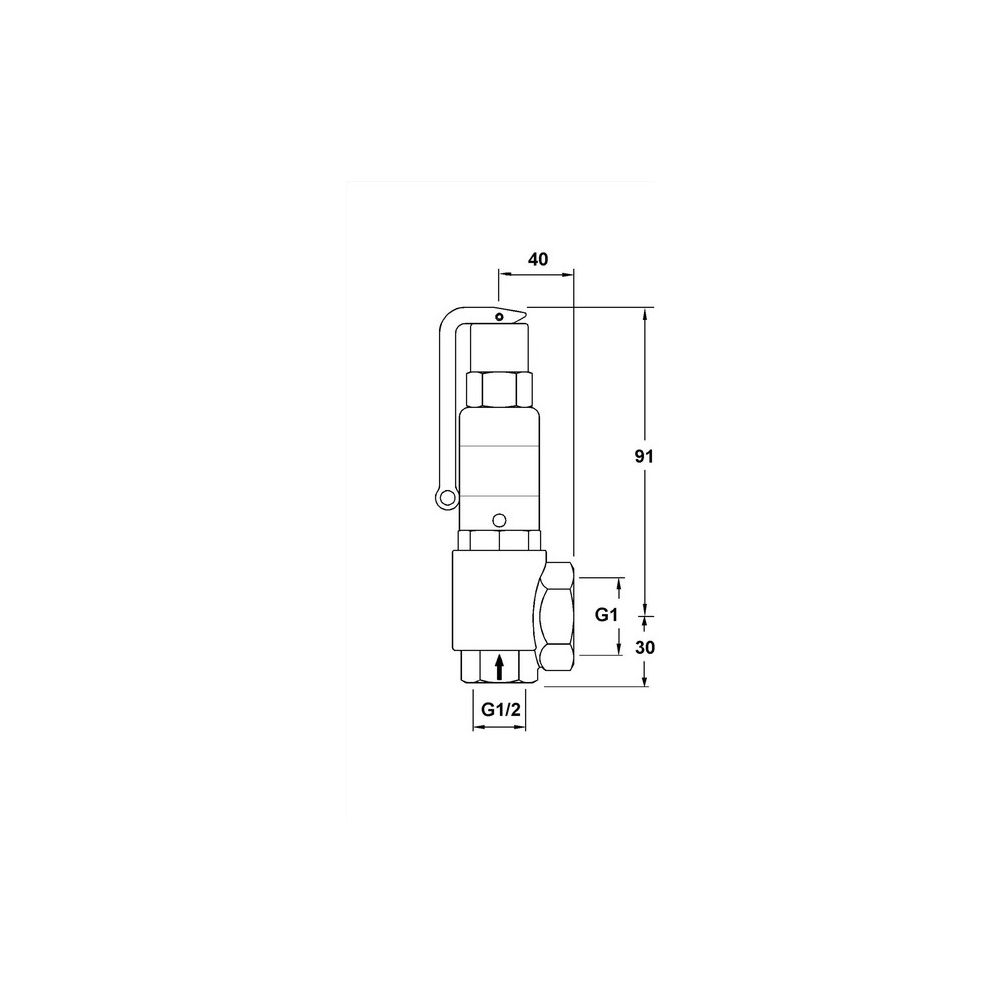 IMI Pneumatex Sicherheitsventil DSV 15-3.0 DGH, Ansprechdruck 3 bar, G 1" x G 1/2", Rotgus... IMI-5361030 7640161632523 (Abb. 5)