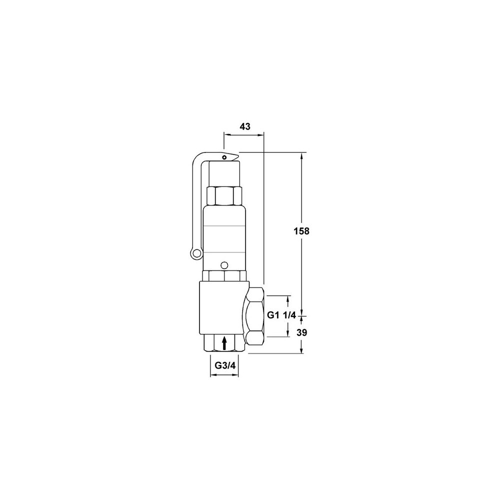 IMI Pneumatex Sicherheitsventil DSV 20-7.0 DGH, Ansprechdruck 7 bar, G 1 1/4" x G 3/4", Ro... IMI-5362070 7640161632769 (Abb. 5)