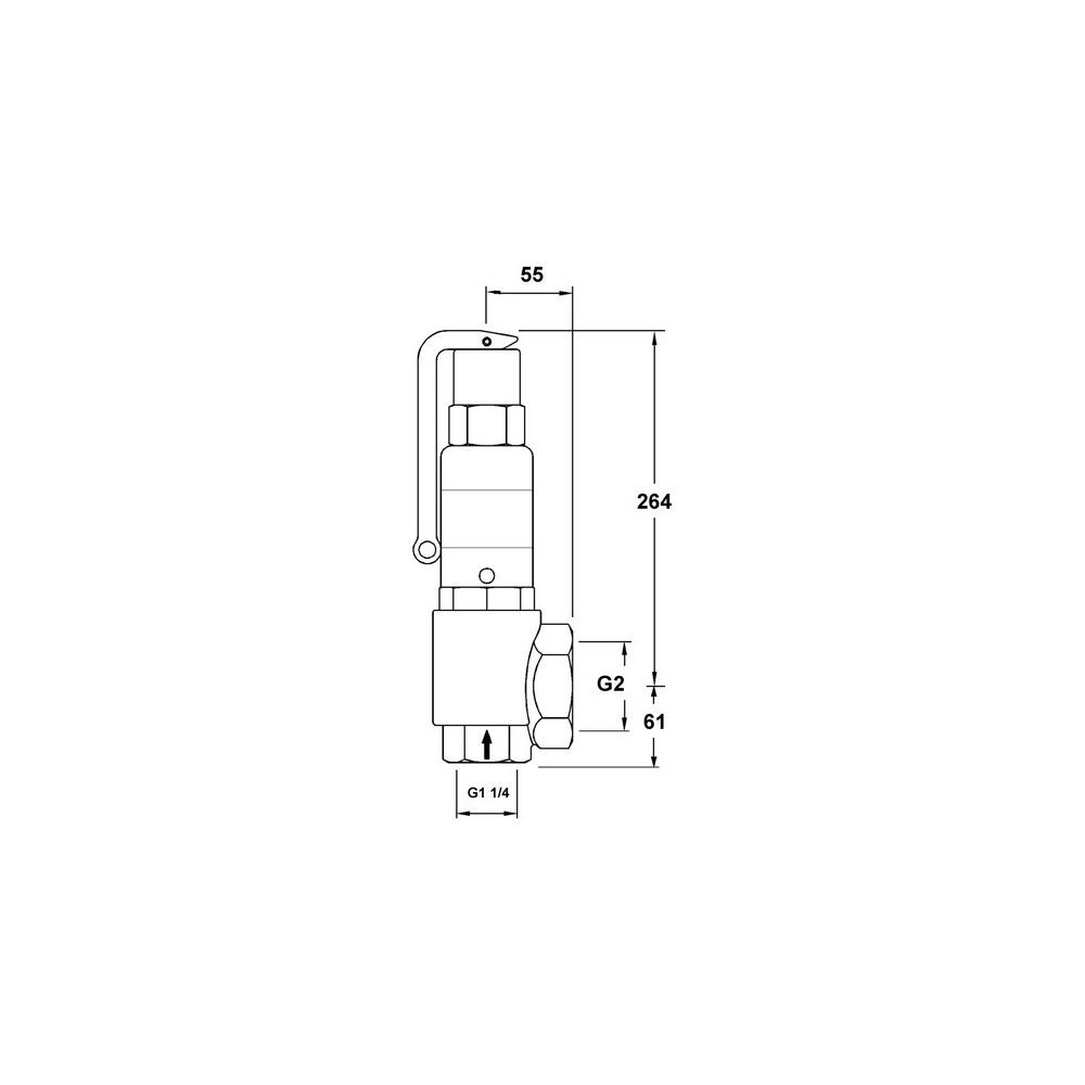 IMI Pneumatex Sicherheitsventil DSV 32-7.0 DGH, Ansprechdruck 7,0 bar, G 1 1/4" x G 2", Ro... IMI-5364070 7640148636438 (Abb. 4)