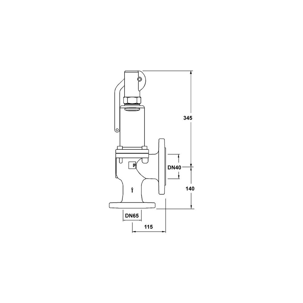 IMI Pneumatex Sicherheitsventil DSV 40-4.5 DGH, Ansprechdruck 4,5 bar, DN 40 x DN 65, Sphä... IMI-5365045 7640148637091 (Abb. 5)