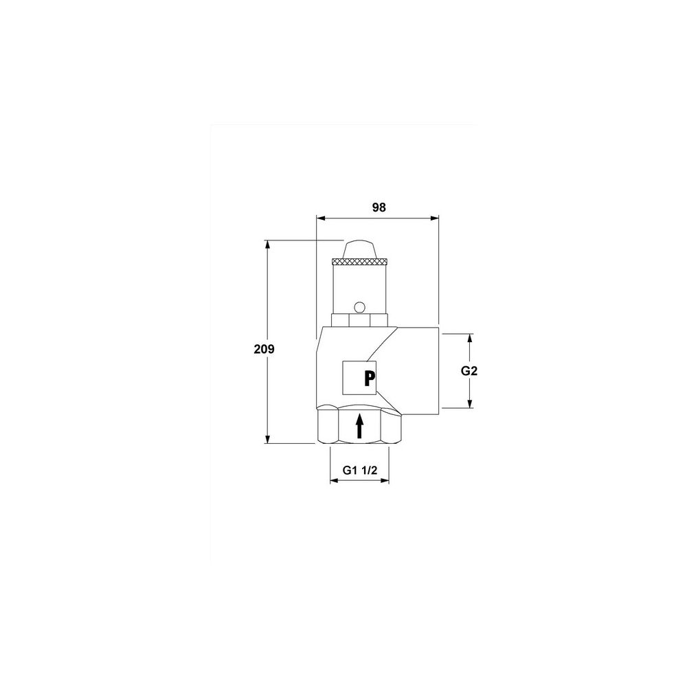 IMI Pneumatex Sicherheitsventil DSV 40-3.0 H, Ansprechdruck 3,0 bar, G 1 1/2" x G 2", Rotg... IMI-5375030 7640148634892 (Abb. 5)