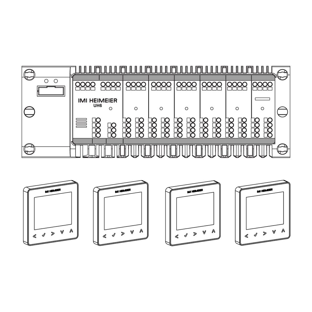 Heimeier Neo Starter Set 1 kabelgebunden 1x UH6, 4x neoStat V2... IMI-36300000011 5902276822377 (Abb. 2)