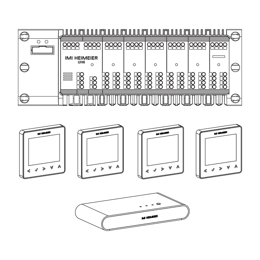 Heimeier Neo Starter Set 2 kabelgebunden 1x UH6, 4x neoStat V2, 1x neoHub... IMI-36300000012 5902276822384 (Abb. 2)