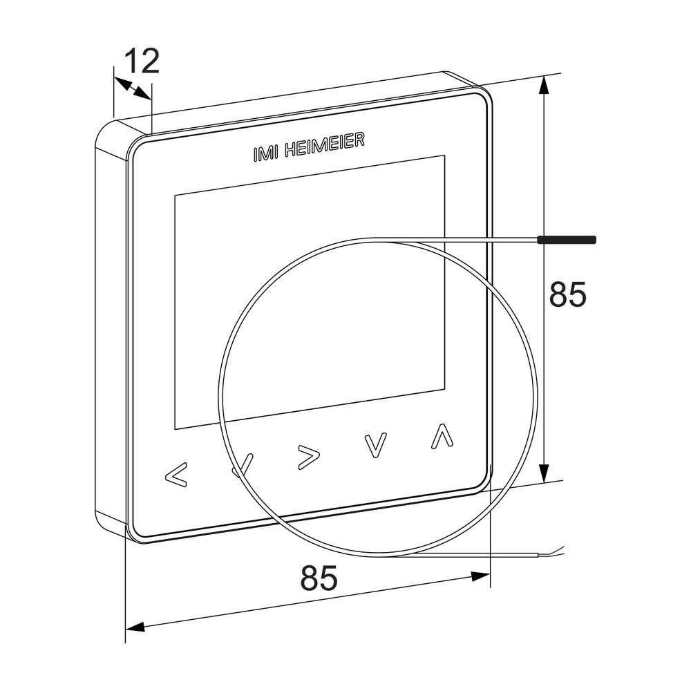 Heimeier neoStat-e V2 Raumthermostat für elektrische Fußbodenheizung 230V für Smart Ho... IMI-1500-02.500 4024052074310 (Abb. 2)