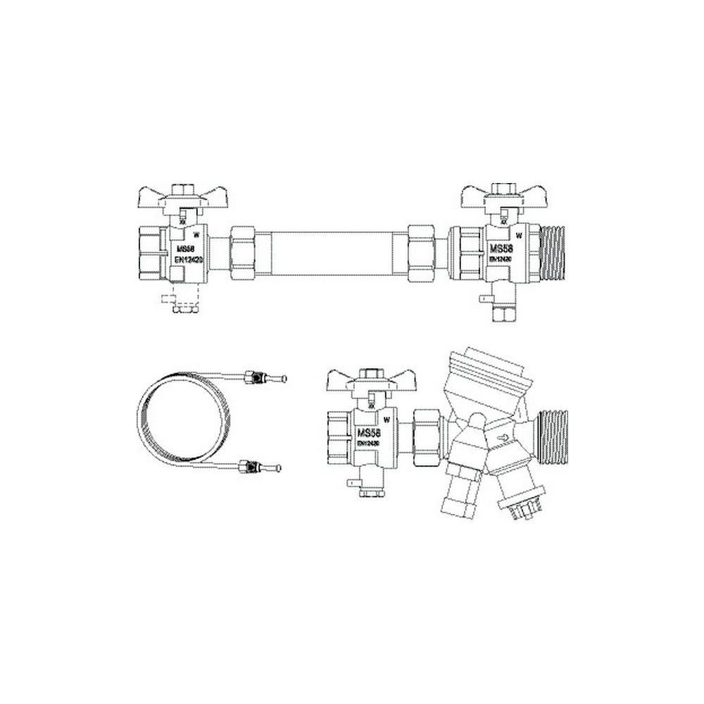 IMI TA Anschluss-Set TA-COMPACT-DP horizontal, für Differenzdruckregelung mit Passstüc... IMI-32604010603 5902276898426 (Abb. 3)