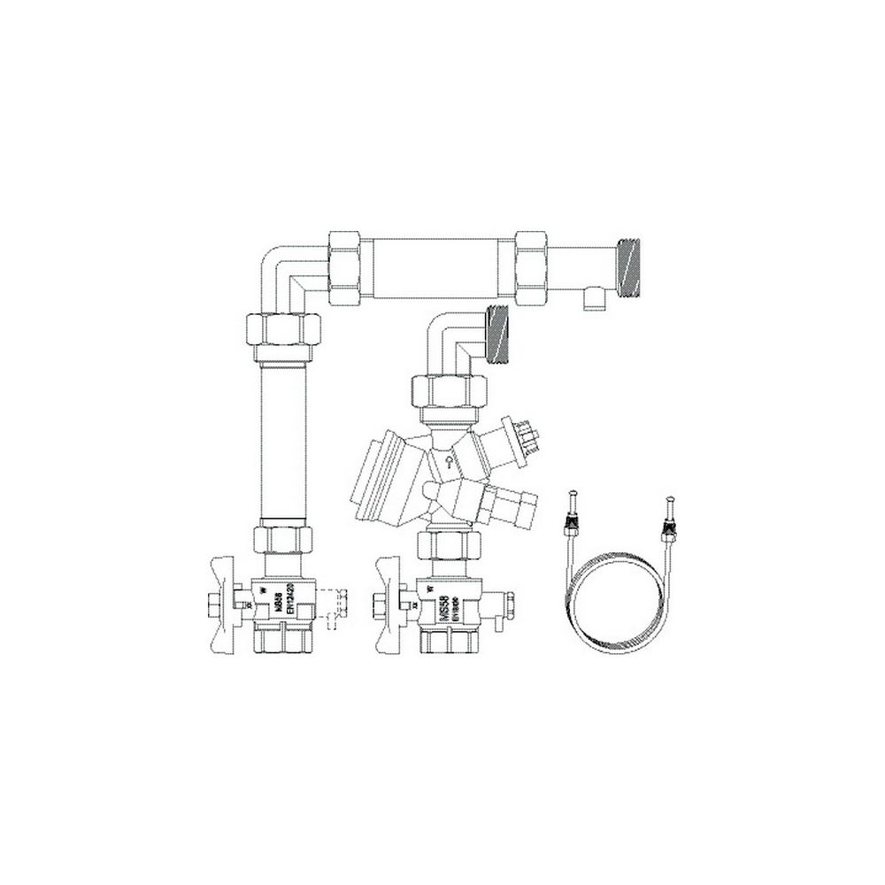 IMI TA Anschluss-Set TA-COMPACT-DP vertikal, für Differenzdruckregelung mit Passstück ... IMI-32604010402 5902276898372 (Abb. 4)