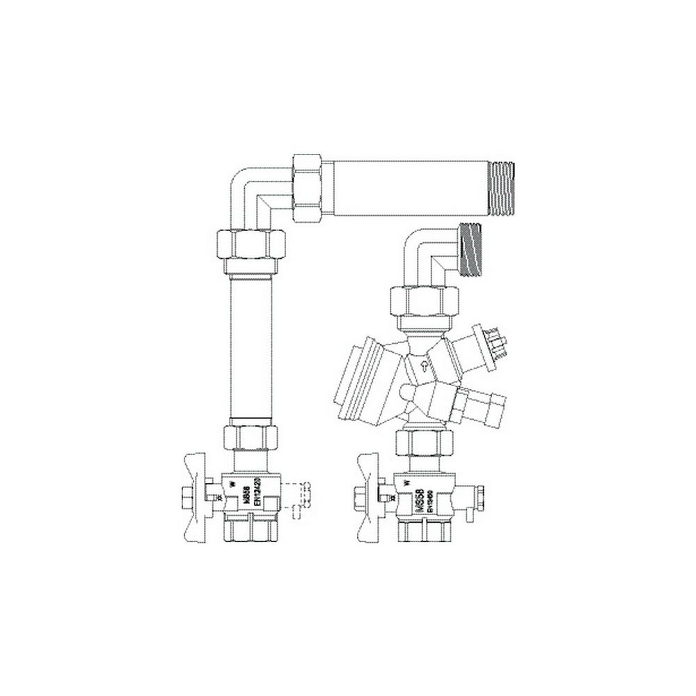 IMI TA Anschluss-Set TA-COMPACT-P vertikal, für Durchflussregelung mit Passstück für W... IMI-32604010400 5902276898310 (Abb. 4)