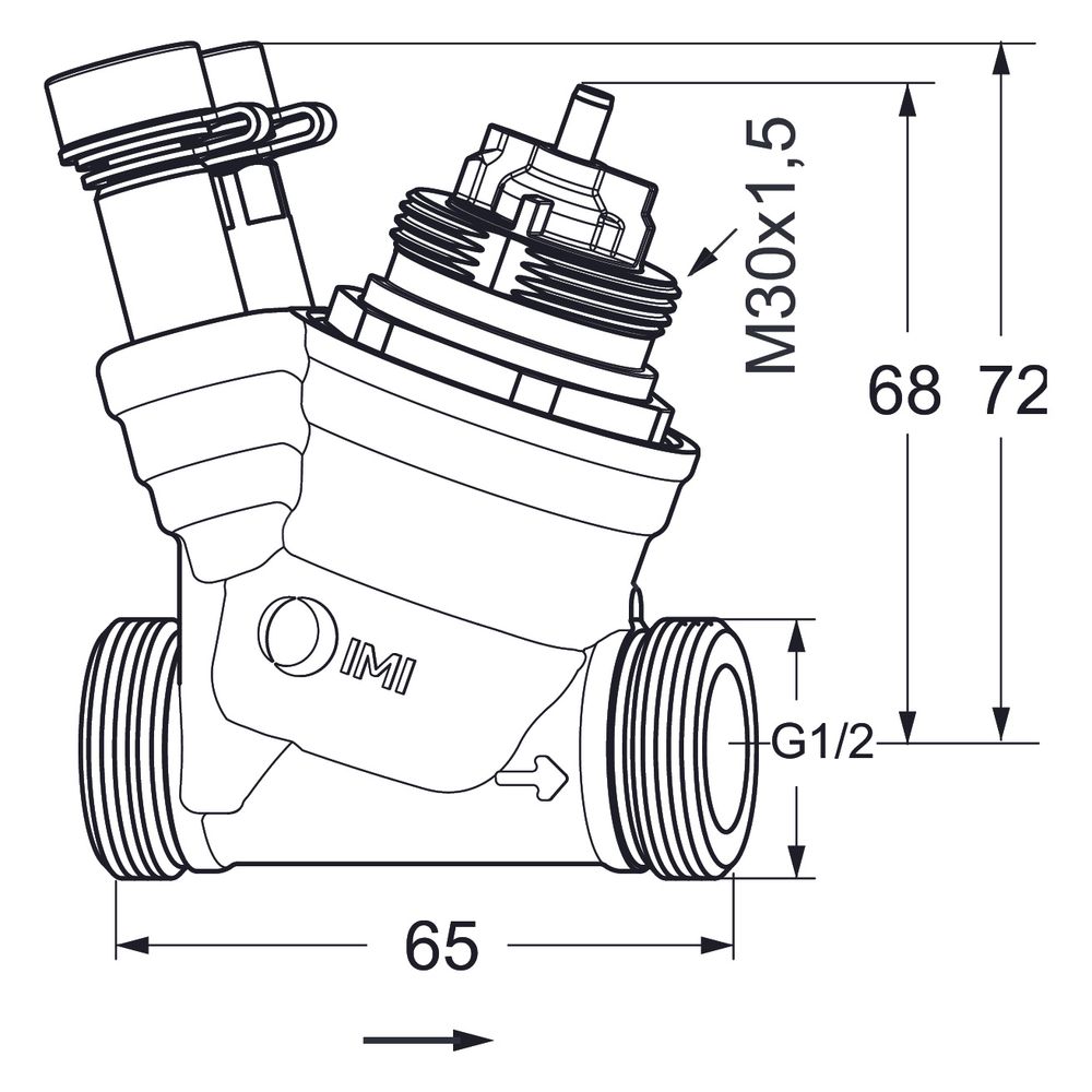 IMI TA Regulierventil TA-Nano Plus, Außengewinde druckunabhängig, DN 10 Normal Flow, m... IMI-32221310110 5902276824074 (Abb. 2)