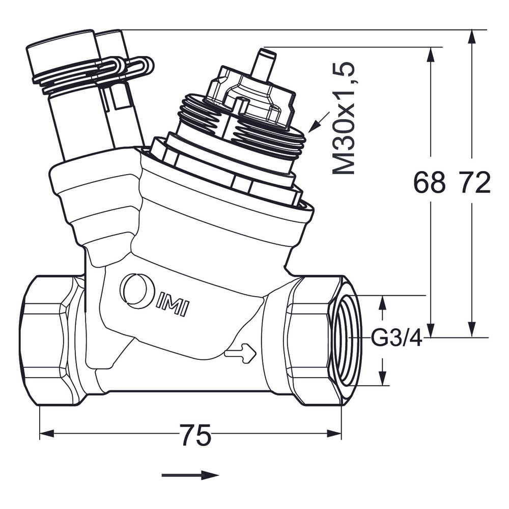IMI TA Regulierventil TA-Nano Plus, Innengewinde druckunabhängig, DN 20 Normal Flow, m... IMI-32221311120 5902276824234 (Abb. 2)