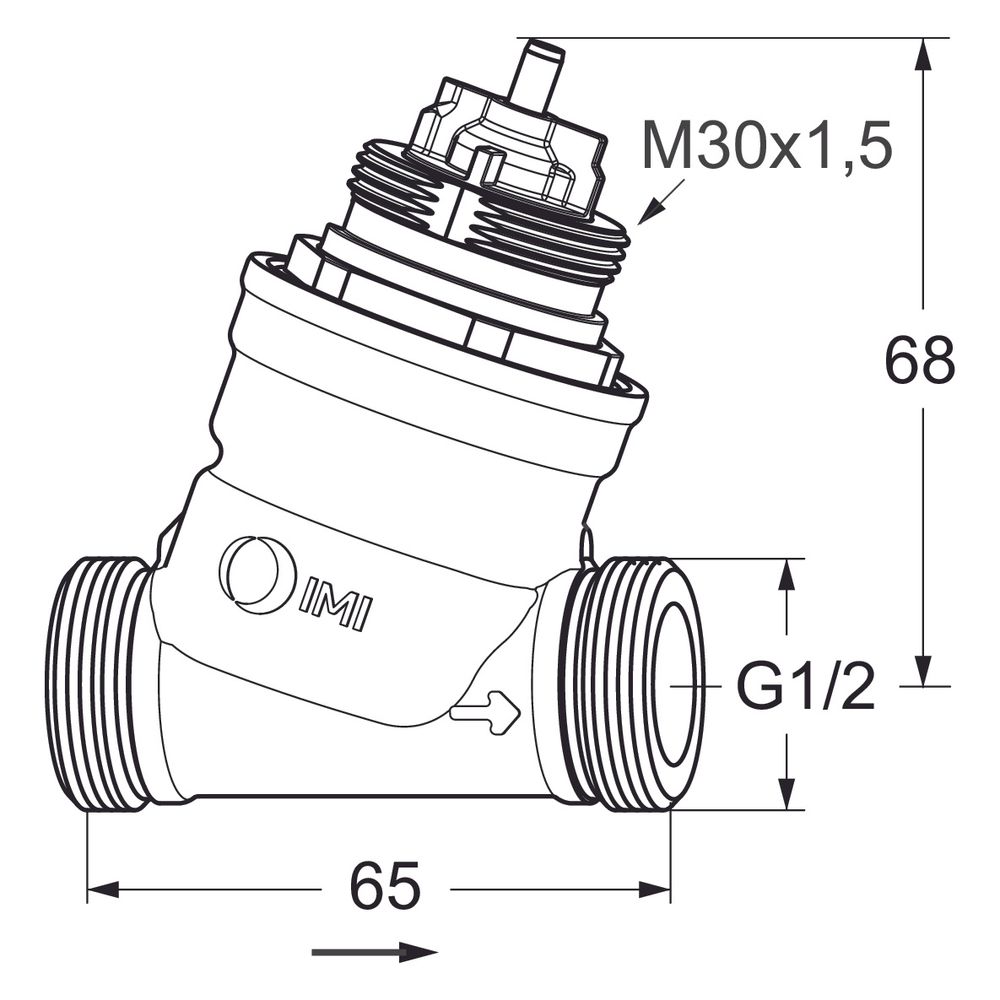 IMI TA Regulierventil TA-Nano, Außengewinde druckunabhängig, DN 10 Normal Flow, ohne M... IMI-32221300110 5902276824005 (Abb. 2)