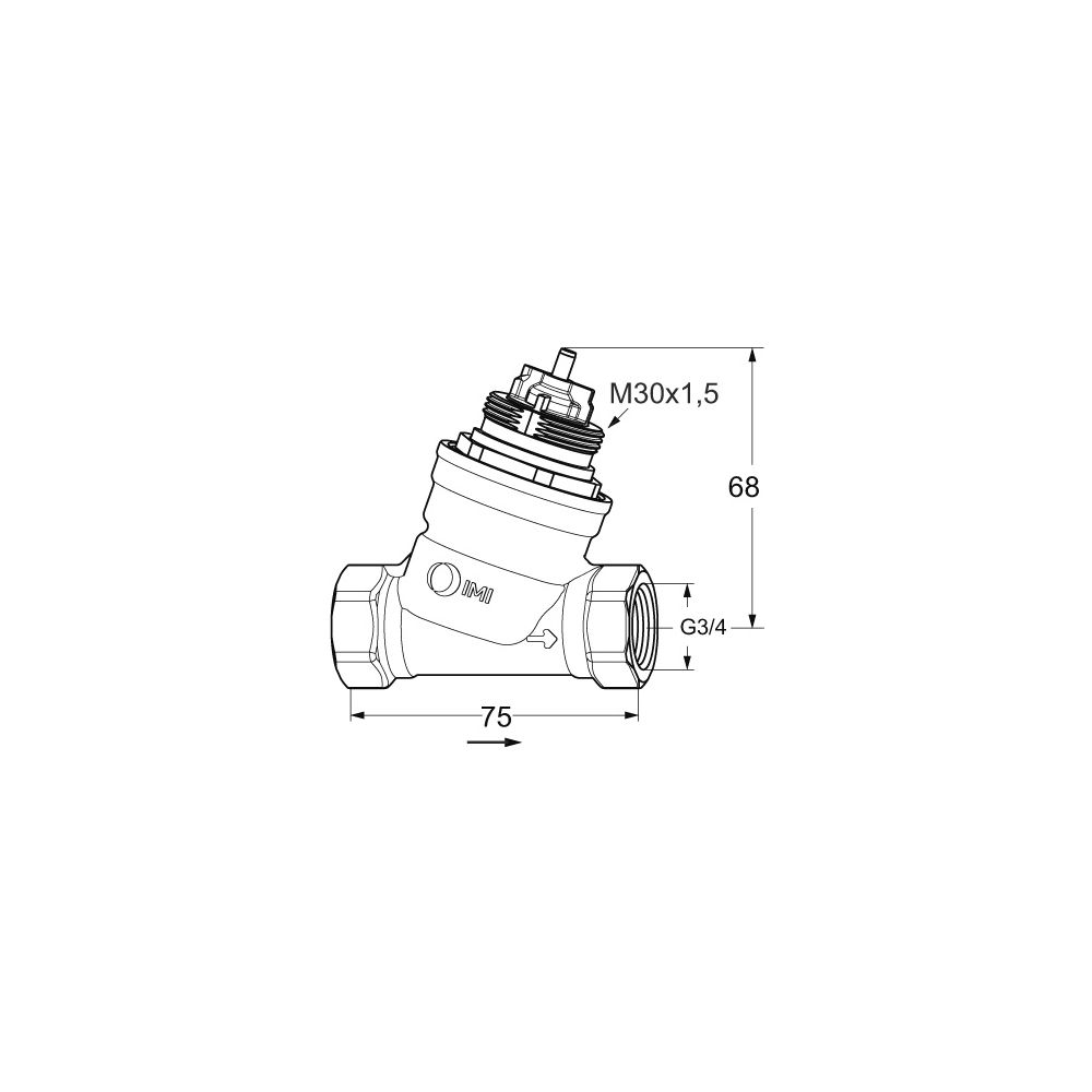 IMI TA Regulierventil TA-Nano, Innengewinde druckunabhängig, DN 20 High Flow, ohne Mes... IMI-32221301220 5902276824180 (Abb. 4)