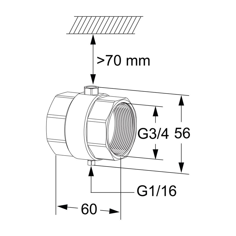 Heimeier TA Temperaturfühlergehäuse mit Tauchhülse für TA-Smart/-TA-Smart-Dp DN 20... IMI-32223000020 7318794174900 (Abb. 2)