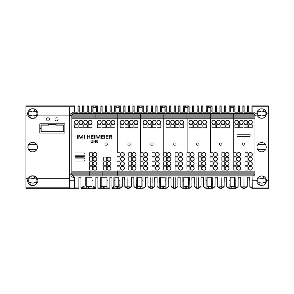 IMI Heimeier Klemmleiste UH6, kabelgebunden für 6 Zonen, 230V AC, ABS, Weiß... IMI-1510-02.006 4024052076598 (Abb. 6)
