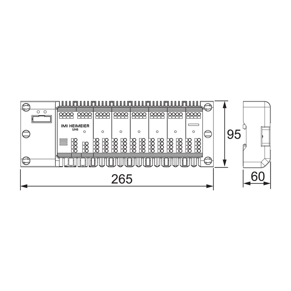 Heimeier UH6 Klemmleiste kabelgebunden für 6 Zonen, 230V... IMI-1500-02.006 4024052067190 (Abb. 2)