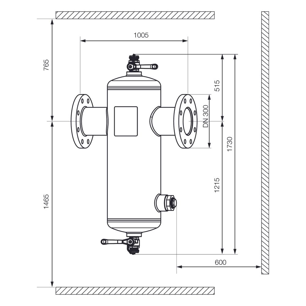 IMI Pneumatex Abscheider Zeparo Cyclone Max ZCX 300, DN 300 PN 10, Flanschanschluss... IMI-30304111701 7640161645943 (Abb. 2)