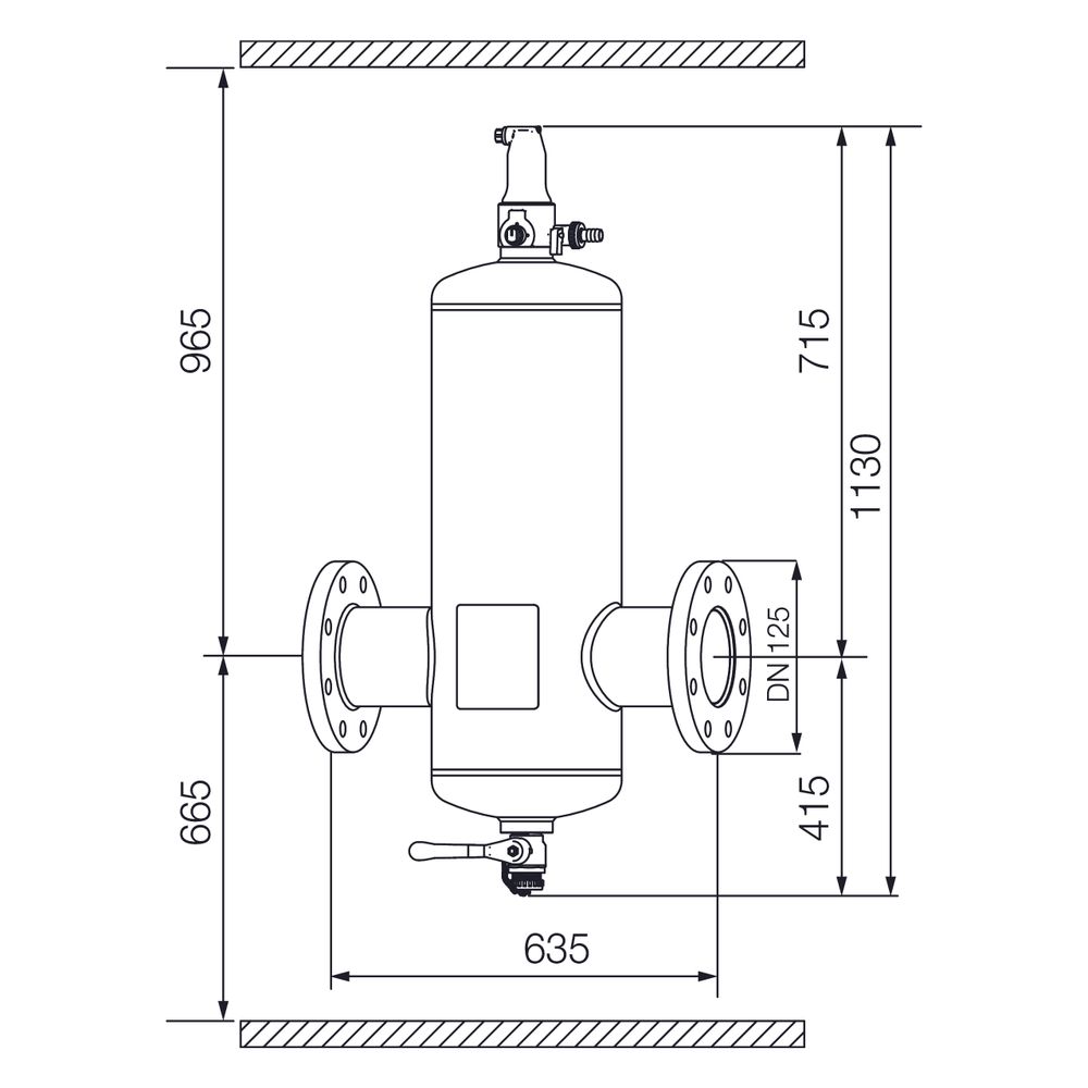 IMI Pneumatex Abscheider Zeparo Aero ZA 125, DN 125 PN 10, Flanschanschluss... IMI-30304131301 7640161646087 (Abb. 2)