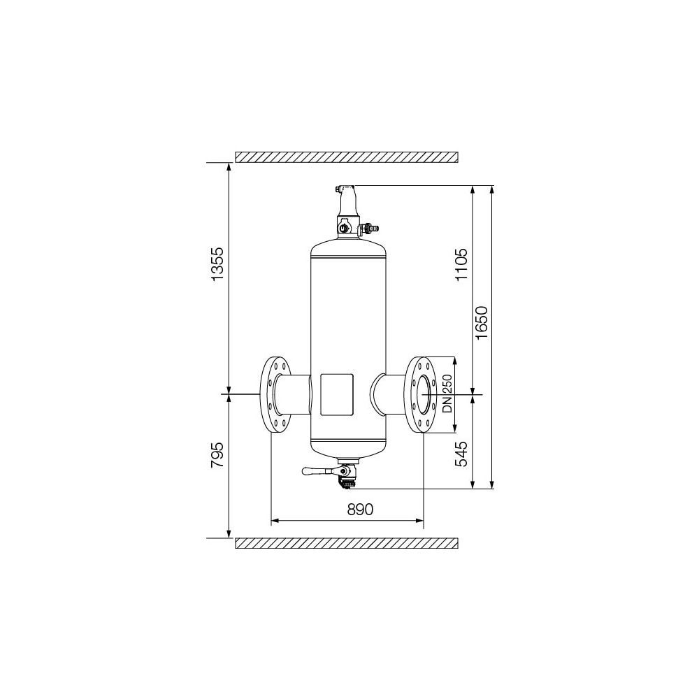 IMI Pneumatex Abscheider Zeparo Aero ZA 250, DN 250 PN 10, Flanschanschluss... IMI-30304131601 7640161646117 (Abb. 2)