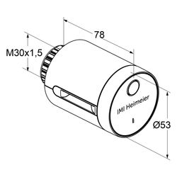 IMI Heimeier Smarter Thermostatkopf neo-K, Hybridtechnologie, Smartphone-Programmierun... IMI-1500-00.500 4024052009480 (Abb. 1)