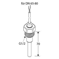 IMI TA Tauchhülse mit Temperaturfühler Pt100, zur Montage im Rohr DN 65-80, G 1/2"... IMI-32242800621 5902276821745 (Abb. 1)