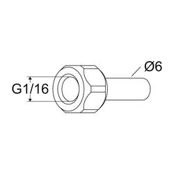 IMI TA Übergangsverschraubung Smart-Dp, für Impulsleitung, G 1/16" x 6mm, Messing... IMI-32604010002 5902276817861 (Abb. 1)