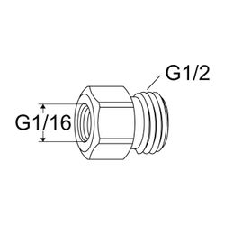 IMI TA Übergangsverschraubung Smart-Dp, für Impulsleitung, G 1/16" x G 1/2", Messing... IMI-32604010003 5902276817878 (Abb. 1)